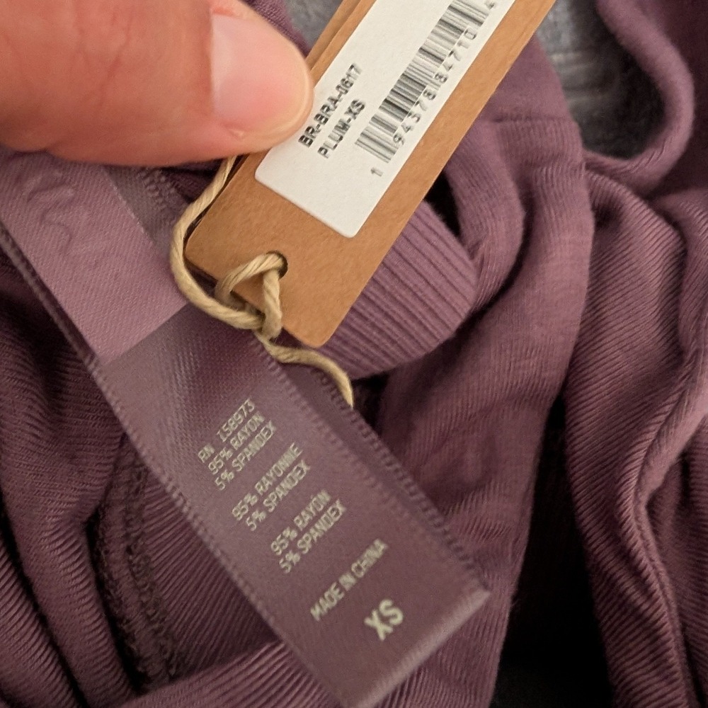 SKIMS Sleep Bralette Lounge Bra Plum Purple Scoop Neck Bralette XS NEW soft - Picture 4 of 7